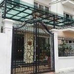 mẫu mái kính kết hợp hoa văn sắt mỹ thuật